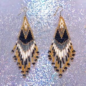[ 2 FOR $35 ] BEAUTIFUL BEADED TASSLE DANGLE EARRINGS
